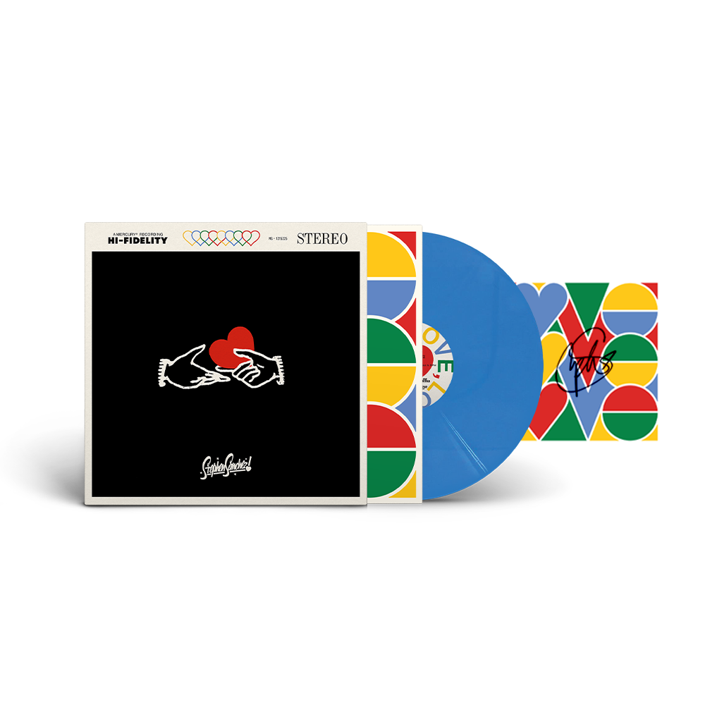 LOVE, LOVE, LOVE Bright Blue Vinyl + Signed Art Card - Stephen